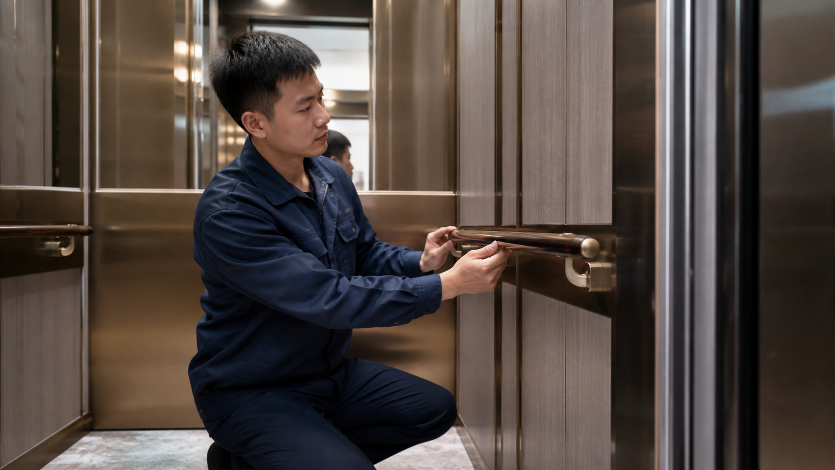 tay vịn cabin thang máy - hình minh họa 4