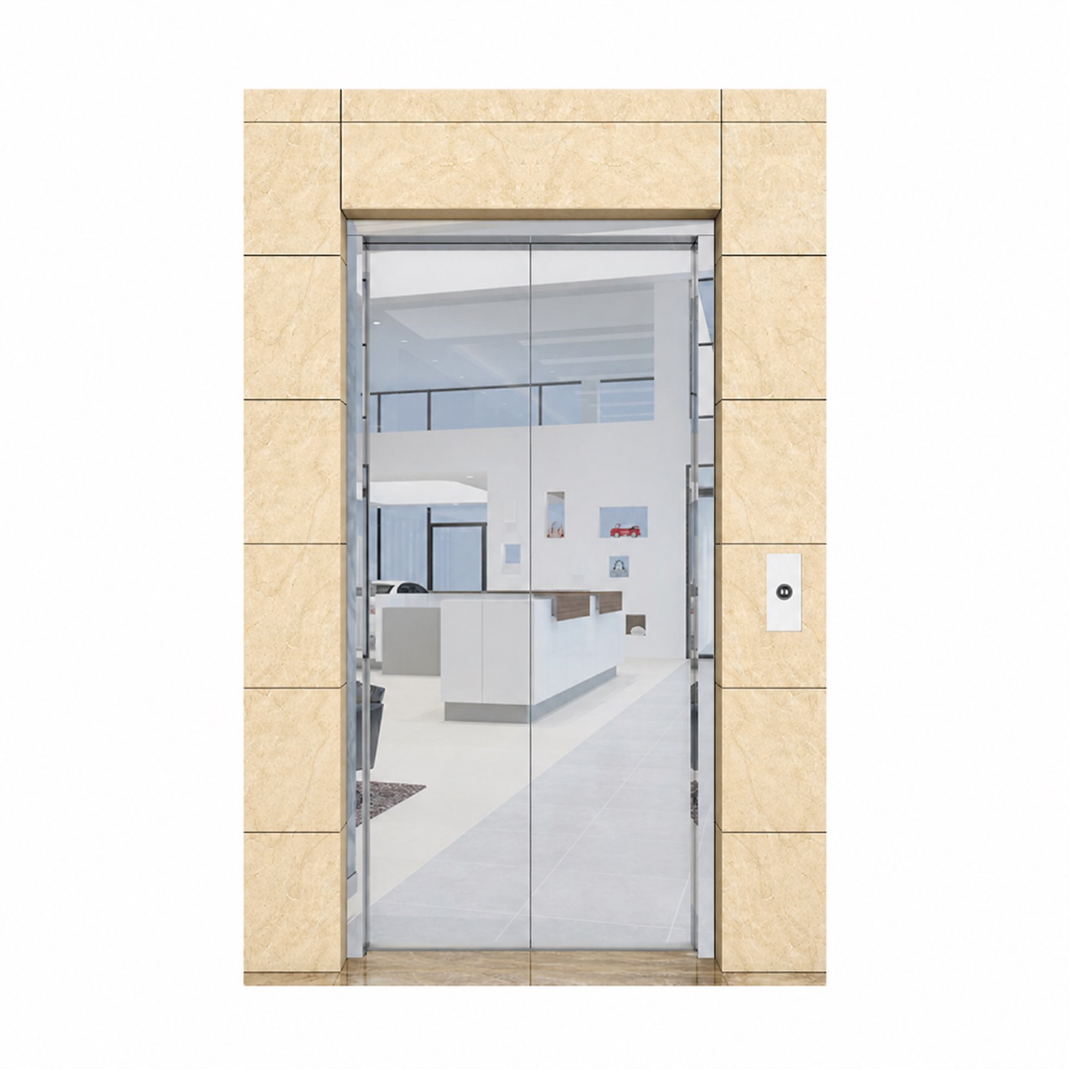 Ketai DN-TM02 - cửa tầng inox gương | Ecolift Solution
