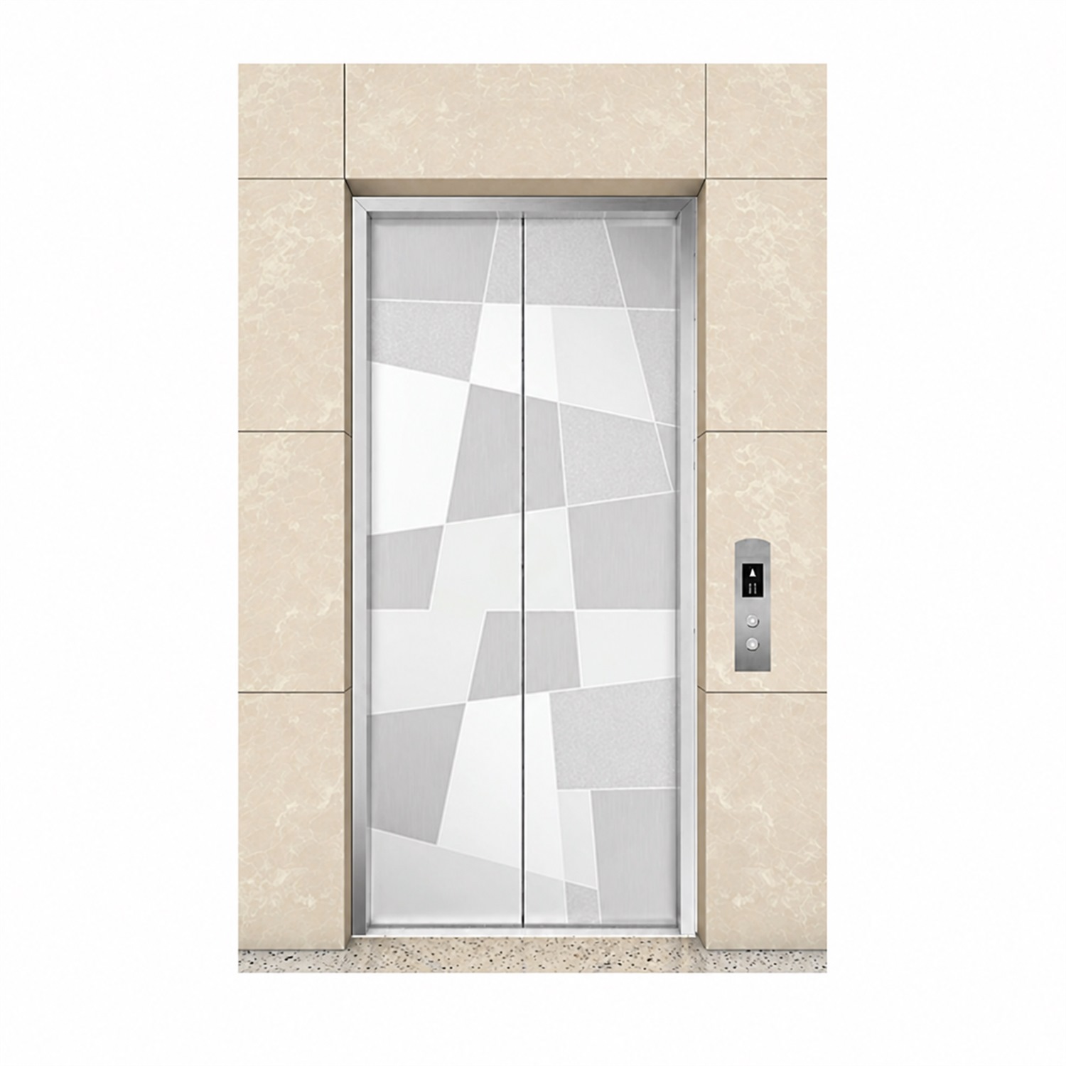 Ketai DN-TM03 - cửa tầng inox hoa văn khắc | Ecolift Solution