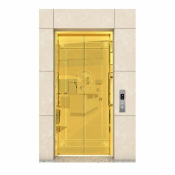 Ketai DN-TM08 - cửa tầng titan vàng khắc nổi | Ecolift Solution