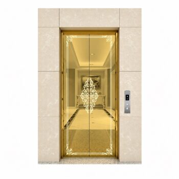 Ketai DN-TM10 - cửa tầng titan vàng gương | Ecolift Solution