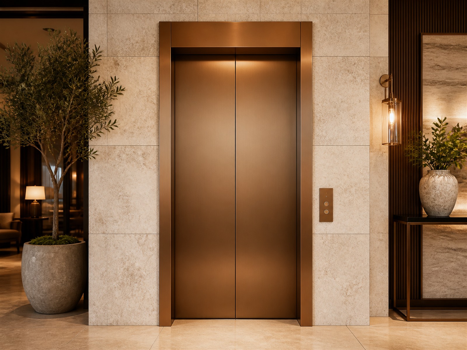 Thang máy là một phần của trải nghiệm nội thất khách sạn